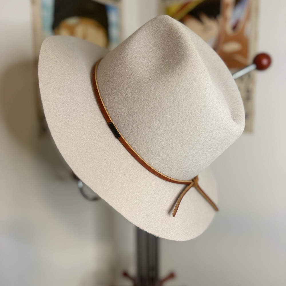 Brixton Taupe Hat with Brown Band